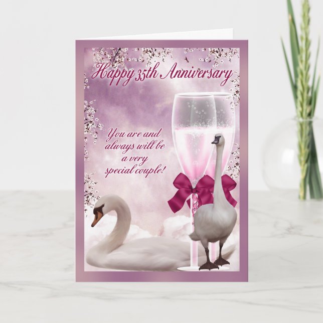 35th Anniversary - Coral Anniversary Card (Front)