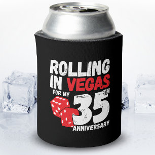 35th Anniversary Married 35 Years Las Vegas Trip Can Cooler