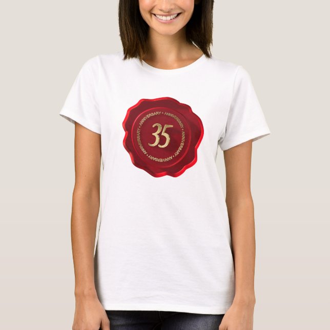 35th anniversary red wax seal T-Shirt (Front)