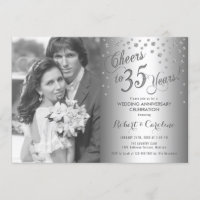 35th Anniversary with Photo - Diamond Silver