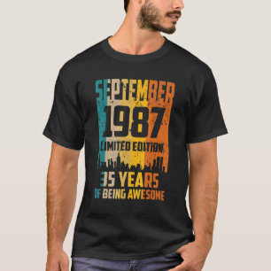 35th Birthday 35 Years Awesome Since September 198 T-Shirt