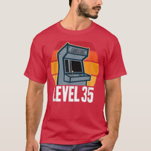 35th Birthday 35 Years Old Video Game Level 35 Ret T-Shirt
