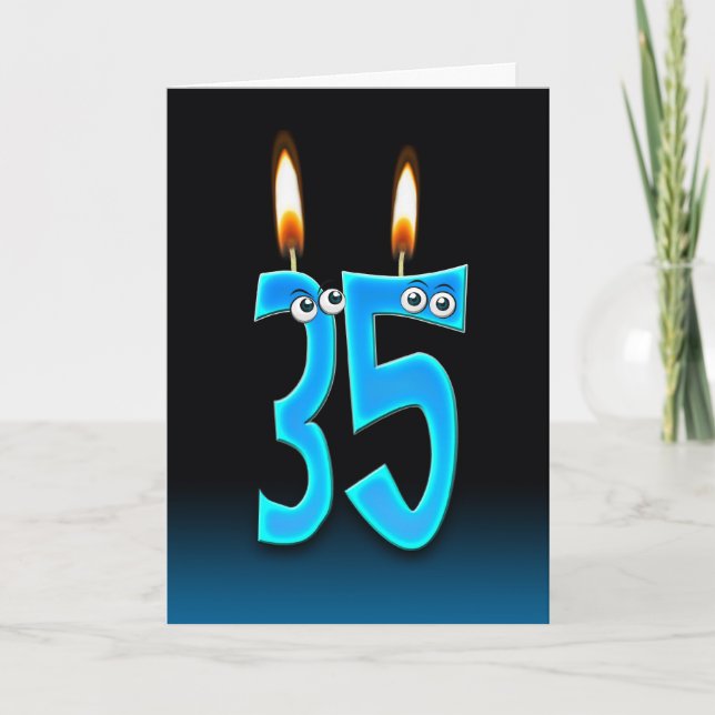 35th Birthday Candles Card (Front)