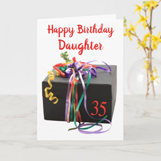35th Birthday Customisable Card (Yellow Flower)