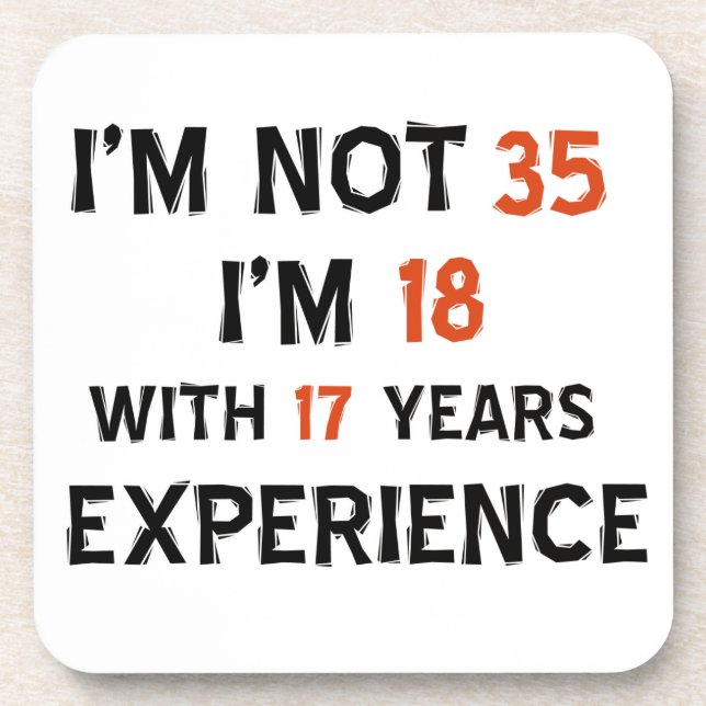35th birthday designs coaster (Front)