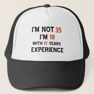 35th birthday designs trucker hat