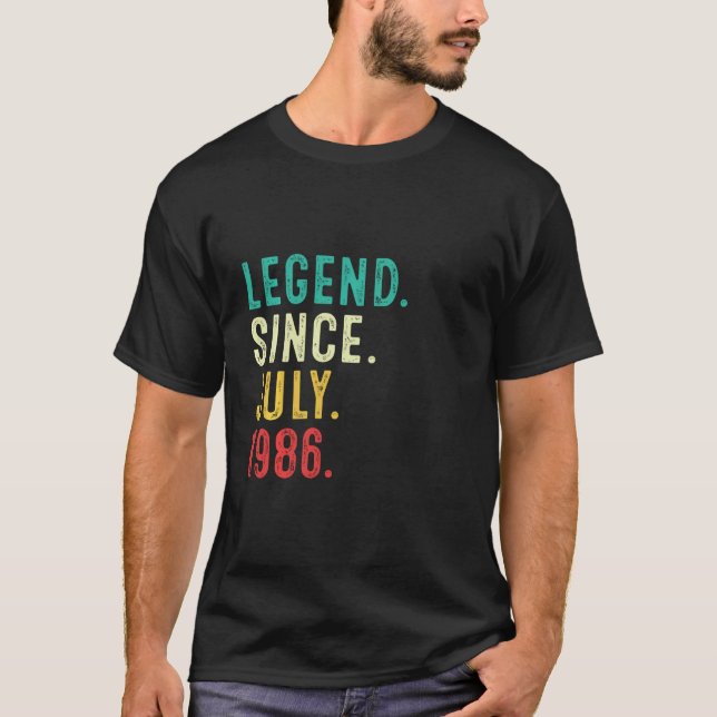 35th Birthday Distressed 35 Years Old Legend Since T-Shirt (Front)