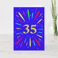 35th Birthday Explosion Card