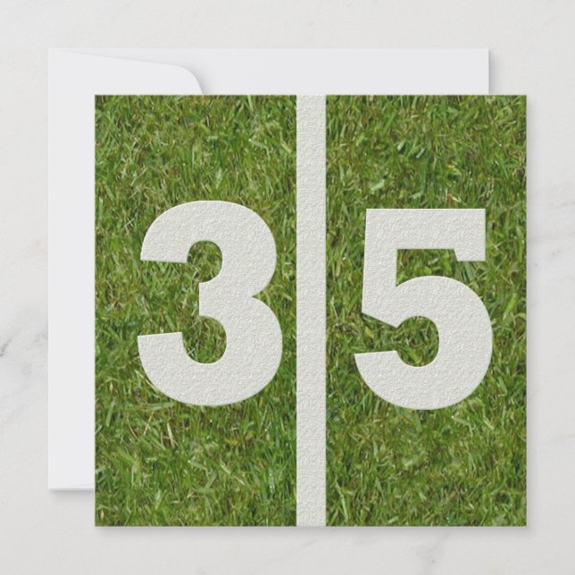 35th Birthday Football Party Invitation (Front)