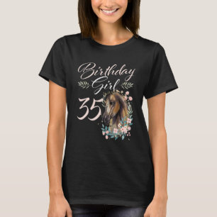 35th Birthday Girl Horse  35 Years Old Bday T-Shirt