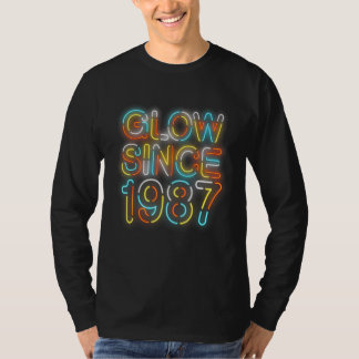 35th Birthday Glow Since 1987 Vintage Sunglasses R T-Shirt