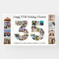 35th Birthday Party Number 35 Photo Collage