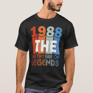 35th Birthday Shirt Born In 1988 Birthday Women Me