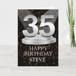 35th Birthday Spotlights Add A Name Card