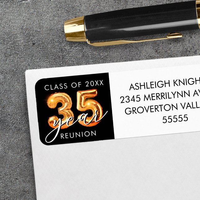 35th Class Reunion Black Orange Balloon Numbers (Creator Uploaded)