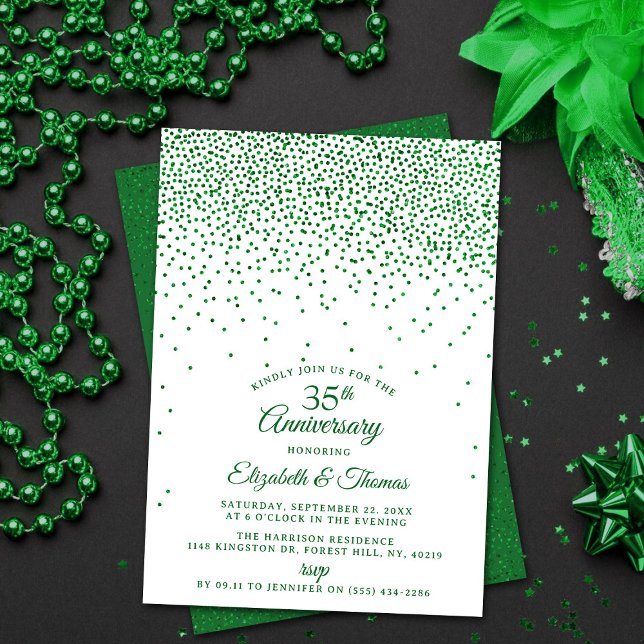 35th Emerald Wedding Anniversary Invitation (Creator Uploaded)