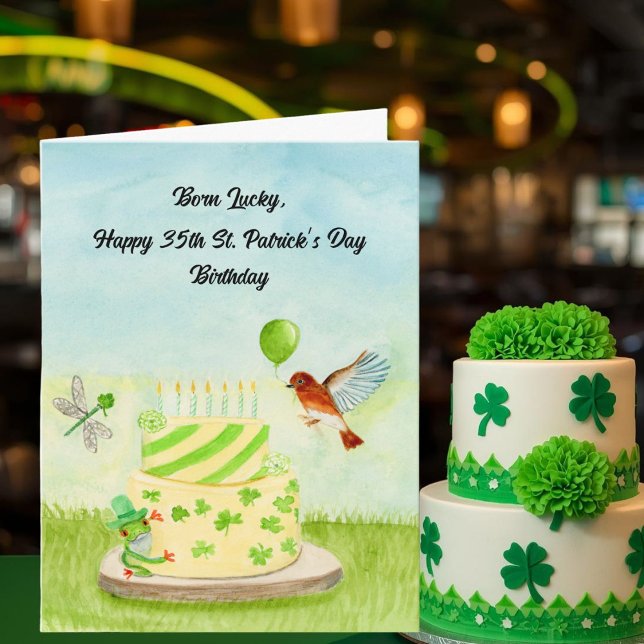 35th  Happy St Patricks Day Birthday Card (Creator Uploaded)