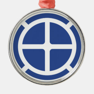 35th Infantry Division Badge Metal Tree Decoration