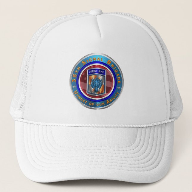 35th Signal Brigade  Trucker Hat (Front)