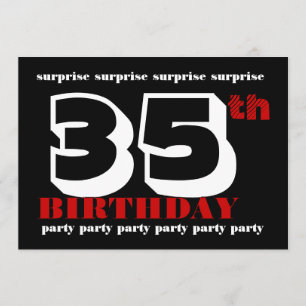35th SURPRISE Birthday Party Invitation Template