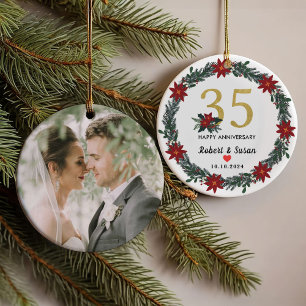 35th Wedding Anniversary Christmas Gifts  Ornament