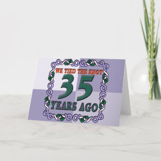 35th Wedding Anniversary Gifts Card