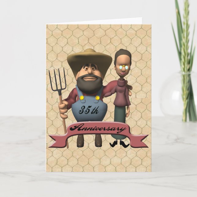35th Wedding Anniversary Gifts Card (Front)