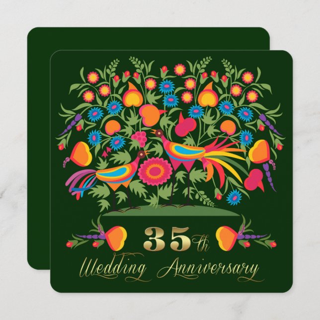 35th Wedding Anniversary Party Invitations (Front/Back)