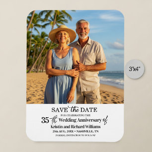 35th Wedding Anniversary Save the Date Photo Magnet