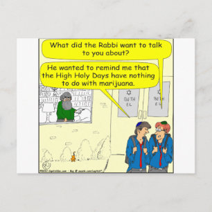 361 high holy days cartoon postcard