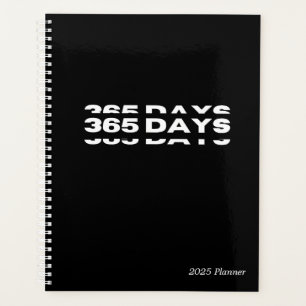 365 Days Black 2025 Planner