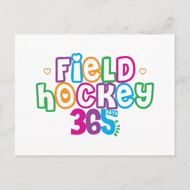 365 Field Hockey Postcard (Front)