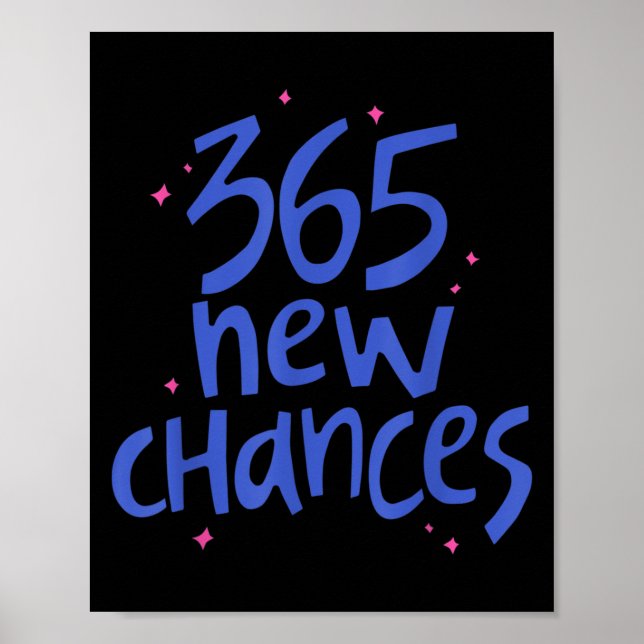 365 New Chances Hapness Quote Insrational  Poster (Front)