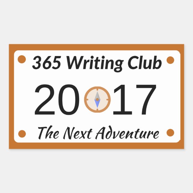 365 Writing Club Stickers! Rectangular Sticker (Front)