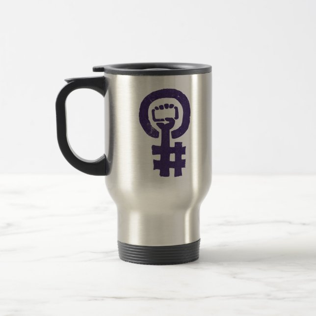 #365FeministSelfie Travel Mug (Left)