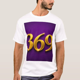 369 Numerology Manifestation Purple Gold Law of At T-Shirt