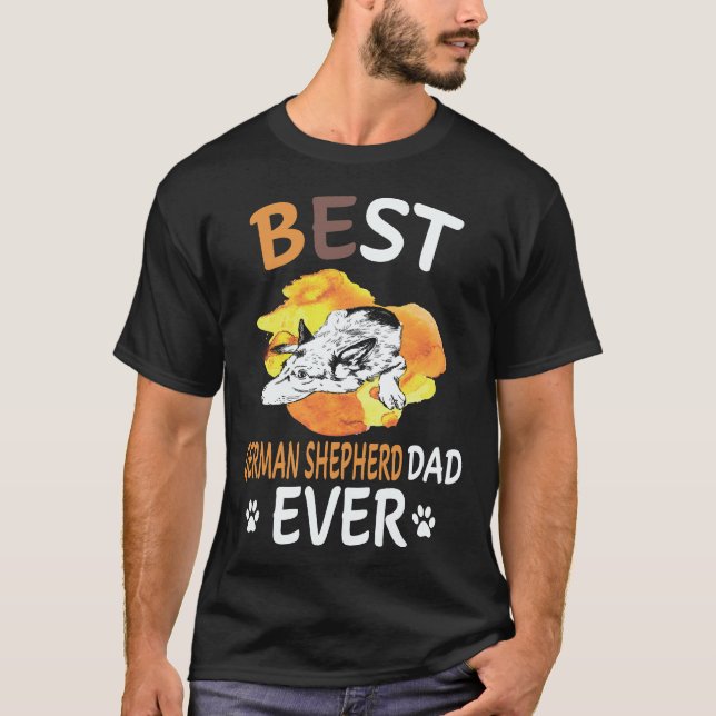 36 Best German Shepherd Dad Ever German Shepherd T-Shirt (Front)