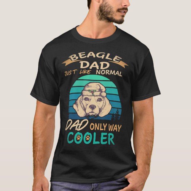 36 Dad - Beagle Dad Cooler Beagle T-Shirt (Front)