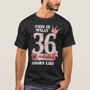 36 & Fabulous I Black Peach Party Group Candid Pho T-Shirt