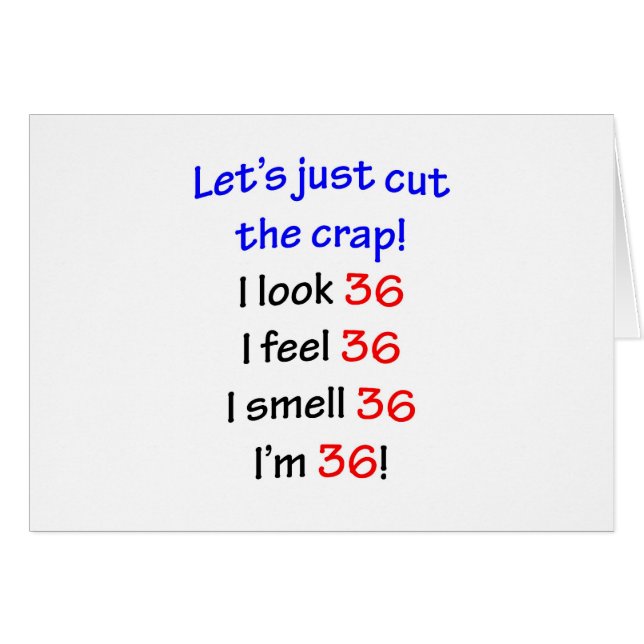 36  Let's cut the crap (Front Horizontal)