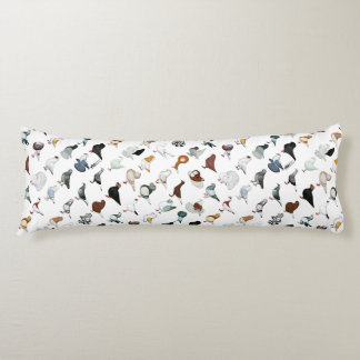 36 Pigeon Breeds Body Cushion