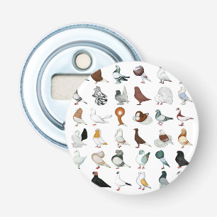 36 Pigeon Breeds Bottle Opener