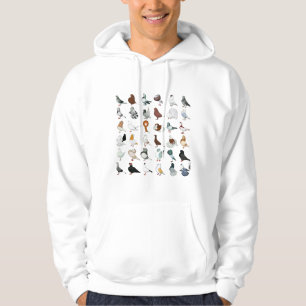 36 Pigeon Breeds Hoodie