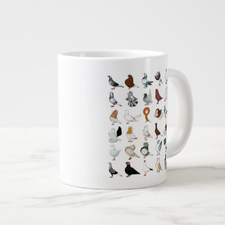 36 Pigeon Breeds Large Coffee Mug
