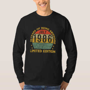 36 Year Old  July 1986  36th Birthday T-Shirt