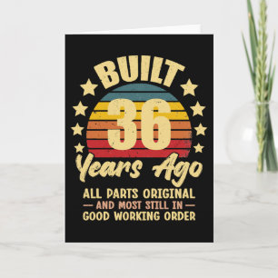 36 Years Ago All Parts Original 36th Birthday Card