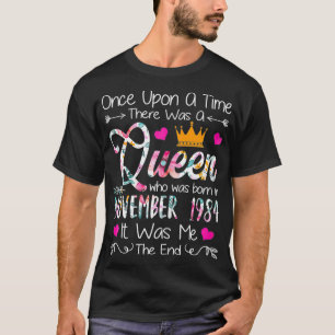 36 Years Birthday Girls 36th Birthday Queen Novemb T-Shirt