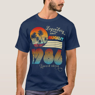 36 Years Old Gifts Legend Since August 1986th Birt T-Shirt