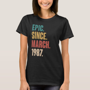 36 Years Old Vintage 1987 Birthday 36th Decoration T-Shirt