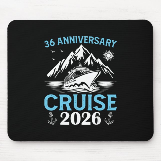 36th Anniversary Cruise 2026 Matching Wedding Coup Mouse Pad (Front)